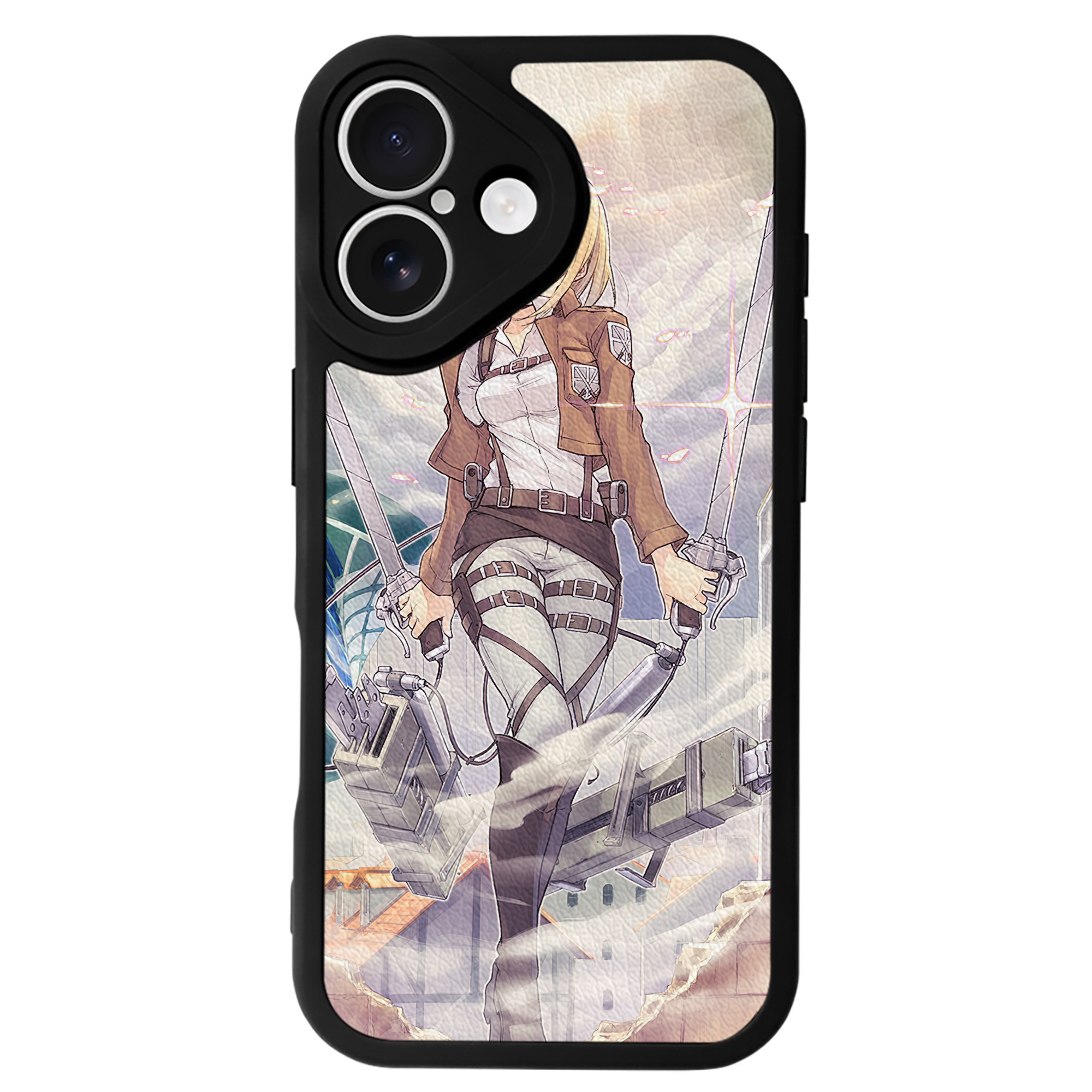 （画像用） 進撃の巨人 Attack on Titan 【iPhone 16シリーズ対応】シリコンスマホケース（レザー調） 材質：シリコン
